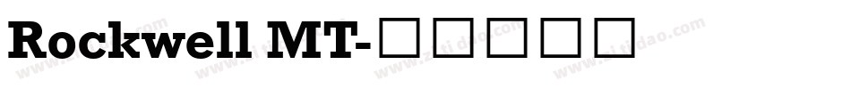 Rockwell MT字体转换